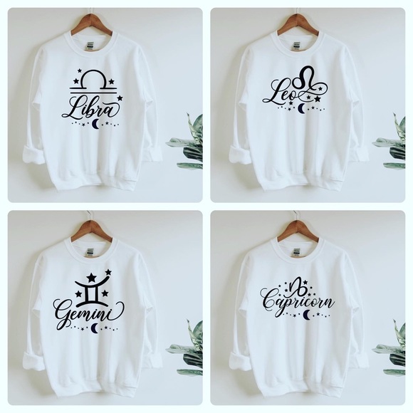 NEW Oversized Zodiac Sweatshirt S-5X Women - Picture 3 of 4